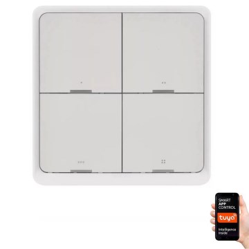 Wyłącznik 4-przyciskowy GoSmart 1xCR2430 Tuya biały