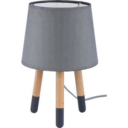 Wymienny abażur do lampy stołowej LAMA E27 o średnicy 19 cm, szary