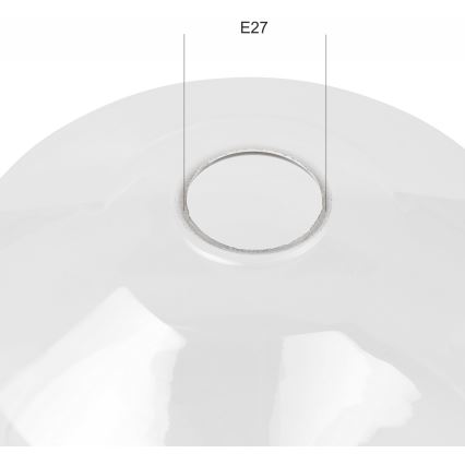 Wymienny klosz do żyrandola HONI E27 śr. 25 cm przezroczysty