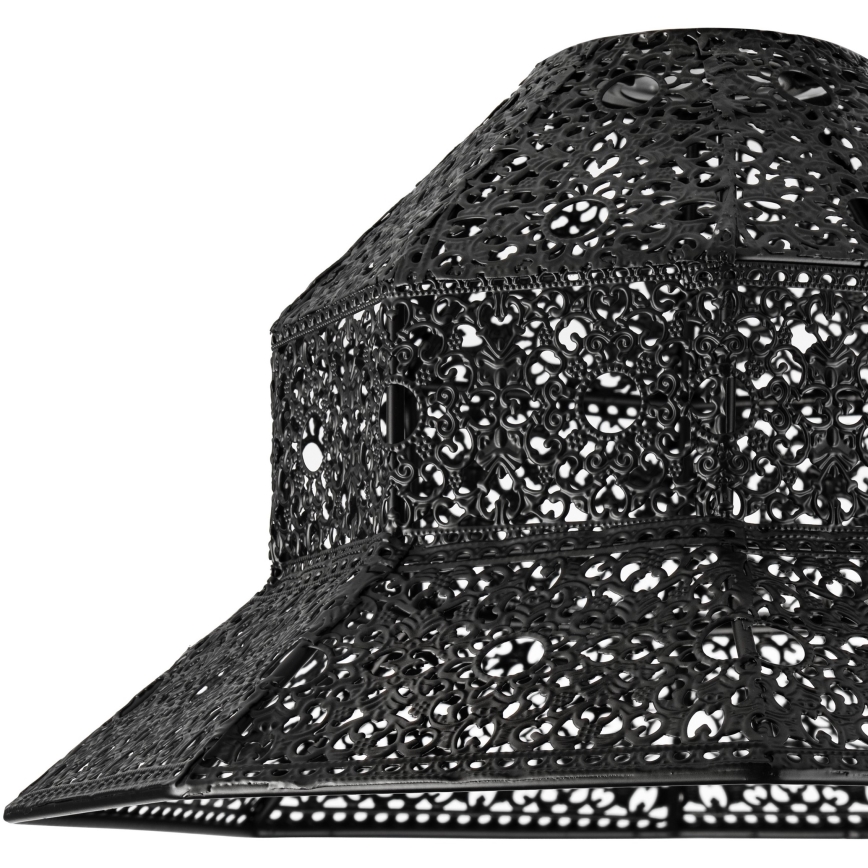 Wymienny klosz do żyrandola SAMIRA E27 śr. 33 cm czarny