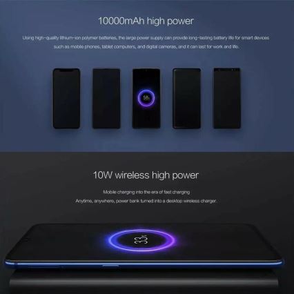 Xiaomi Mi Bezprzewodowy Power Bank Essential 10000 mAh Czarny