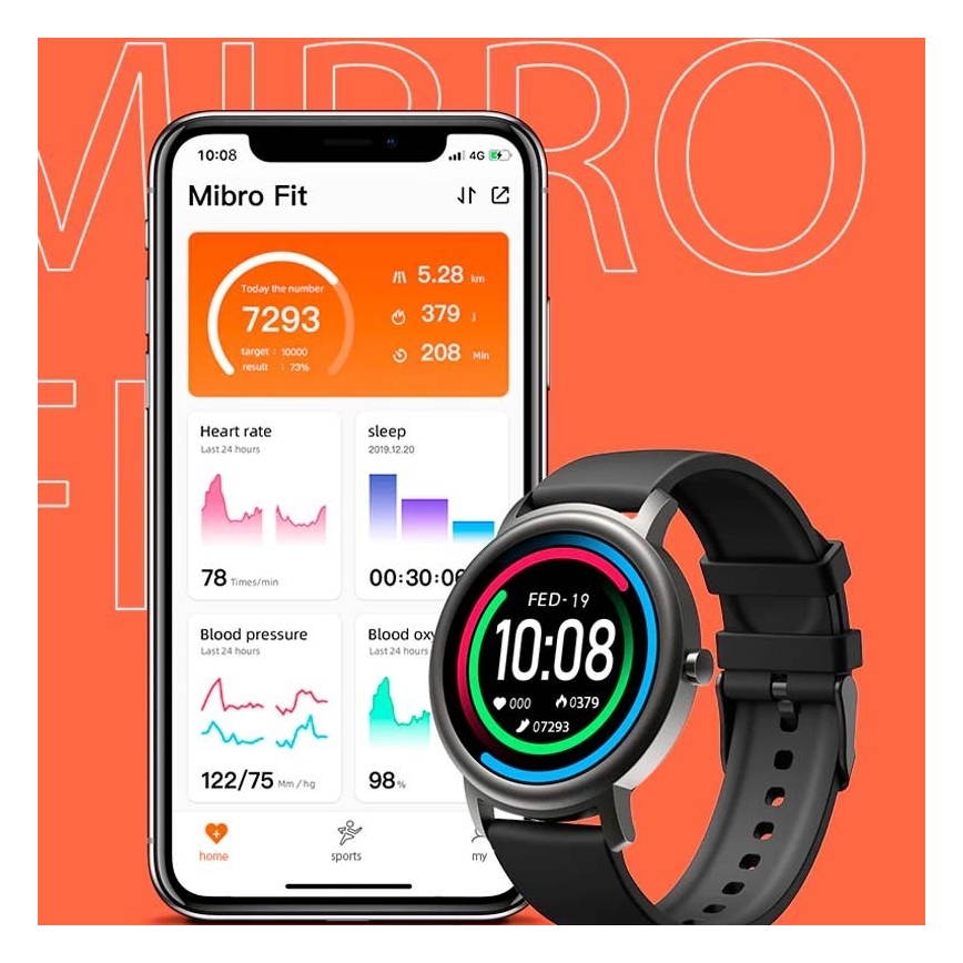 Xiaomi Mibro Bluetooth Smart Air Watch IP68 Czarny