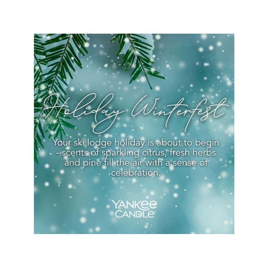 Yankee Candle - Świeca zapachowa HOLIDAY WINTERFEST duża 567g 60-90 godz.