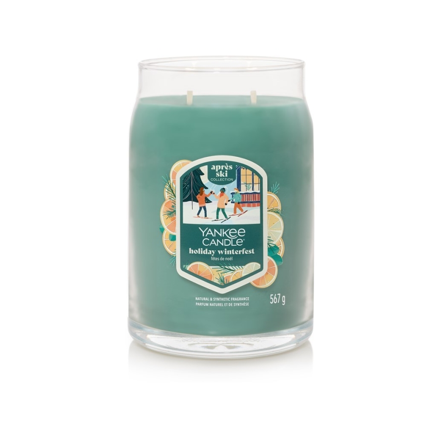 Yankee Candle - Świeca zapachowa HOLIDAY WINTERFEST duża 567g 60-90 godz.