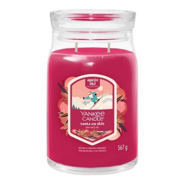 Yankee Candle - Świeca zapachowa SANTA ON SKIS, duża, 567 g, 60–90 godz.
