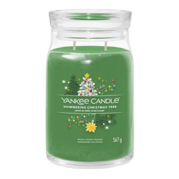 Yankee Candle - Świeca zapachowa SHIMMERING CHRISTMAS TREE duża 567g 60-90 godz.