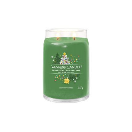 Yankee Candle - Świeca zapachowa SHIMMERING CHRISTMAS TREE duża 567g 60-90 godz.