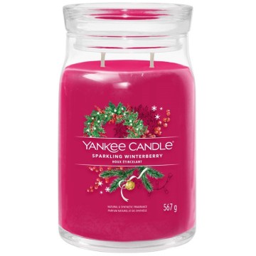 Yankee Candle - Świeca zapachowa SPARKLING WINTERBERRY duża 567g 60-90 godz.