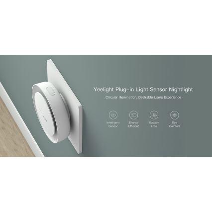 Yeelight - Lampka nocna LED z czujnikiem PLUGIN LED/0,5W/230V