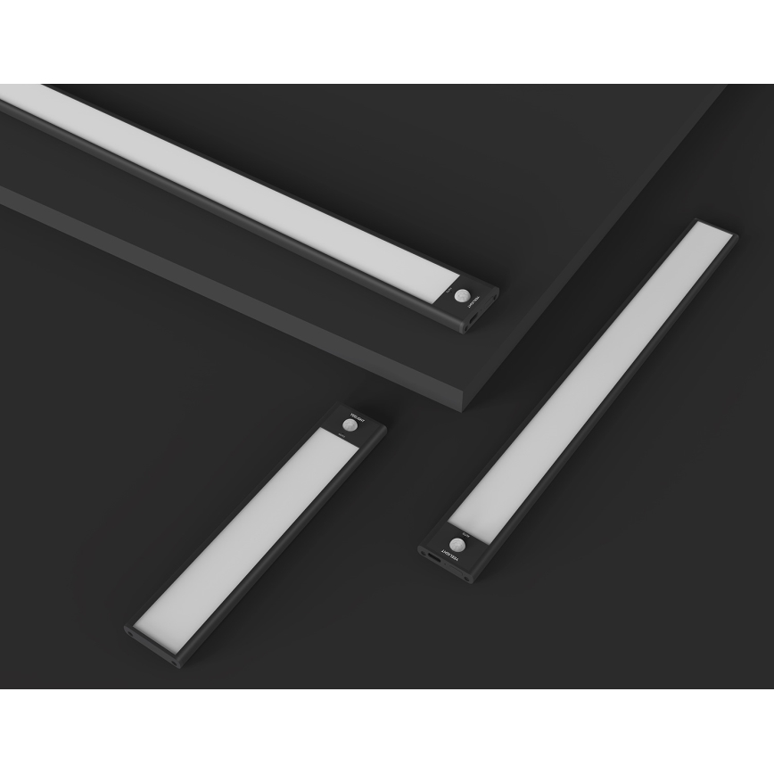 Yeelight - LED Ściemnialne akumulatorowe oświetlenie mebli z czujnikiem LED/1,8W/1100 mAh 4000K 20 cm czarne