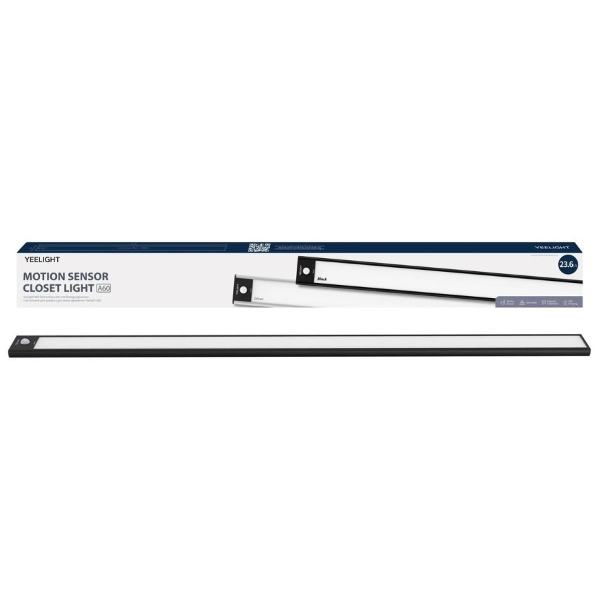 Yeelight - LED regulowane oświetlenie meblowe z czujnikiem LED/2,4W/2200 mAh 2700K 60 cm czarne