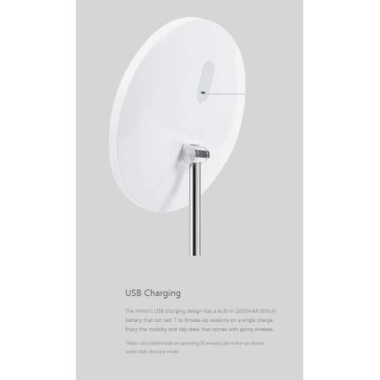 Yeelight – LED Ściemnialne lusterko do makijażu z czujnikiem LED/5W/USB CRI95