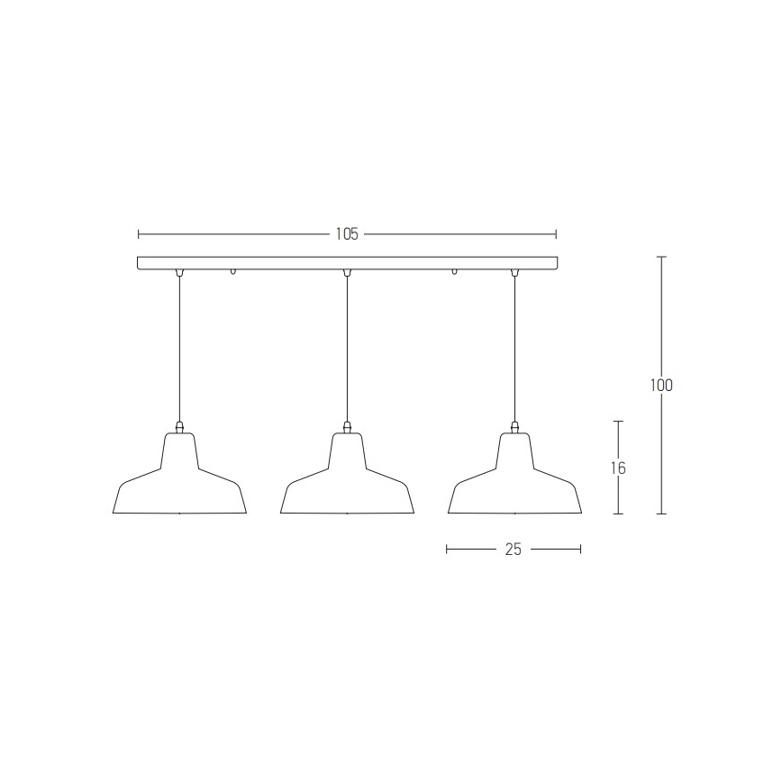 Zambelis 1653 - Lampa wisząca na linkę 3xE27/40W/230V beton