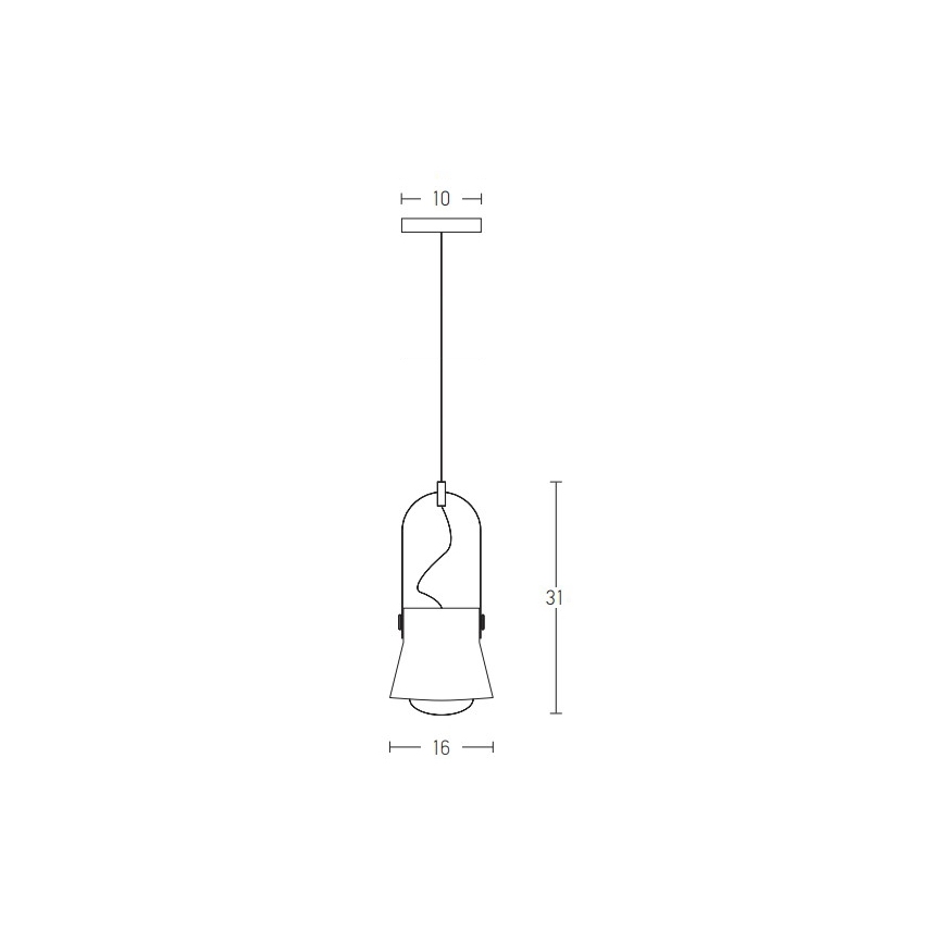 Zambelis 18192 - Żyrandol na lince 1xE27/40W/230V czarne