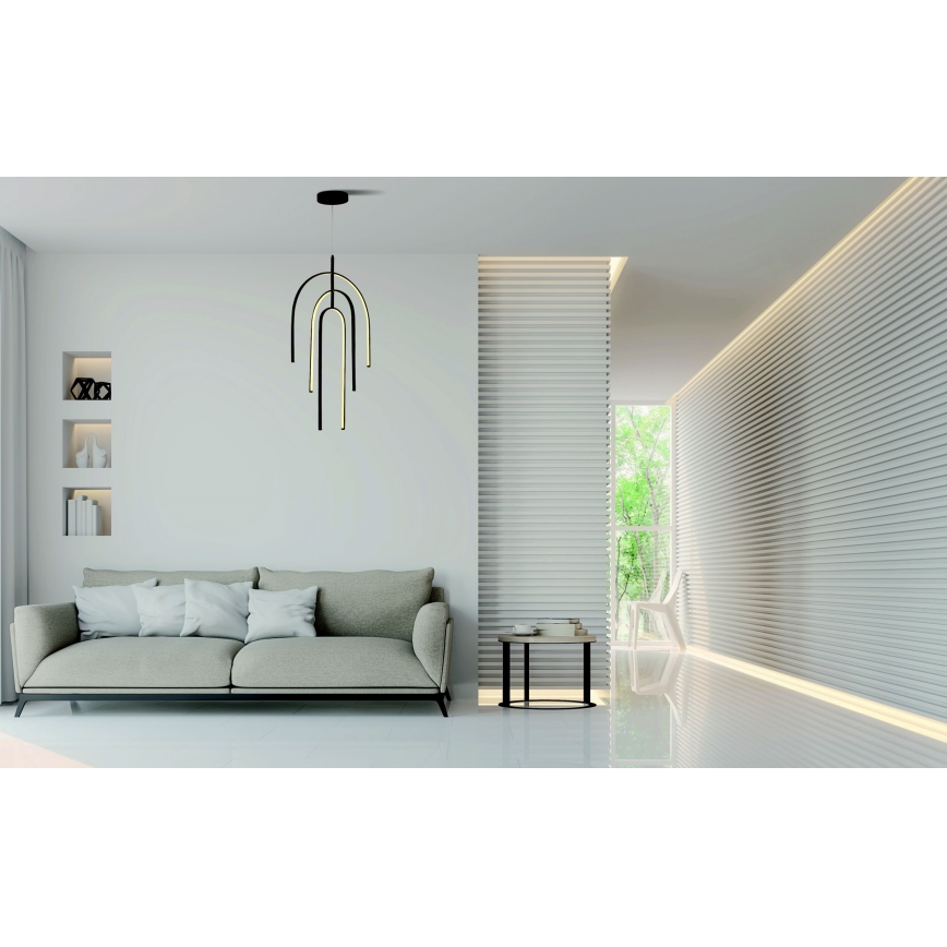 Zambelis 1932 - LED Żyrandol ściemnialny na lince LED/80W/230V czarne