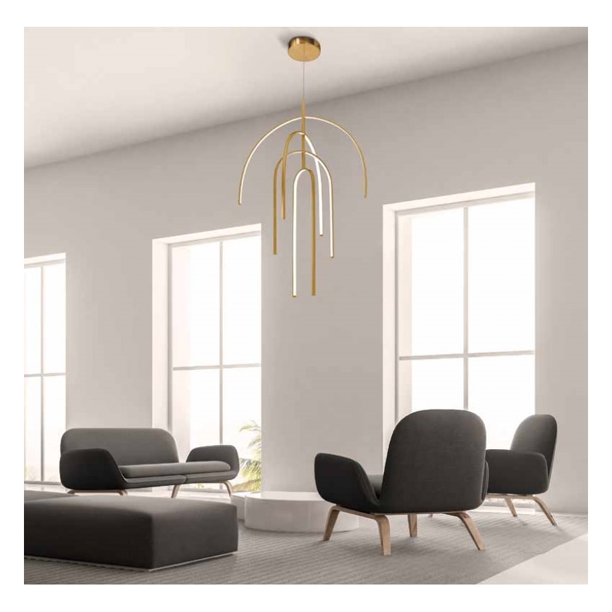 Zambelis 1933 - LED Żyrandol ściemnialny na lince LED/96W/230V złoty