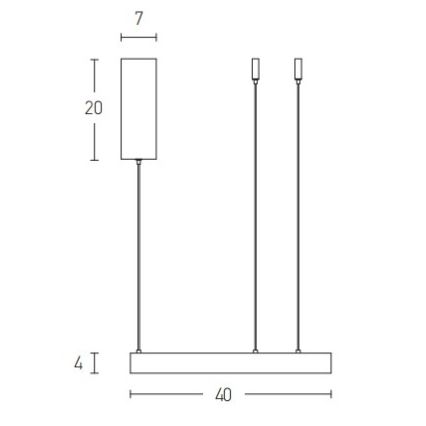 Zambelis 2005 - LED Żyrandol ściemnialny na lince LED/25W/230V złoty