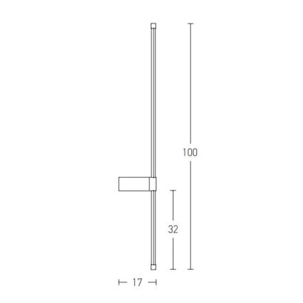 Zambelis 20116 - LED Kinkiet LED/20W/230V czarne