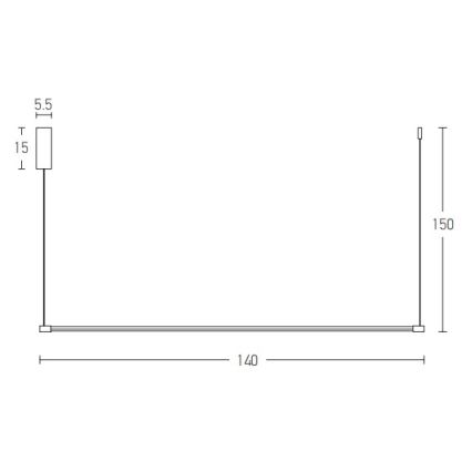 Zambelis 20119 - LED Żyrandol na lince LED/20W/230V czarne