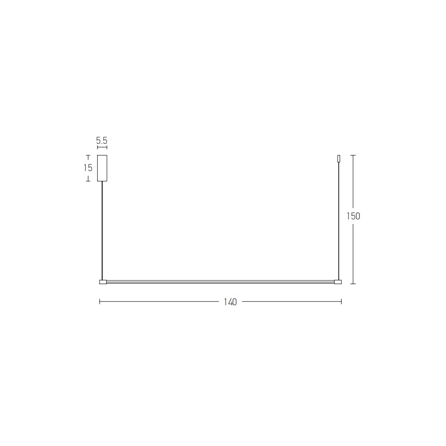 Zambelis 20119 - LED Żyrandol na lince LED/20W/230V czarne