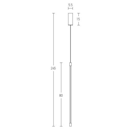 Zambelis 20121 - LED Żyrandol na lince LED/12W/230V czarne