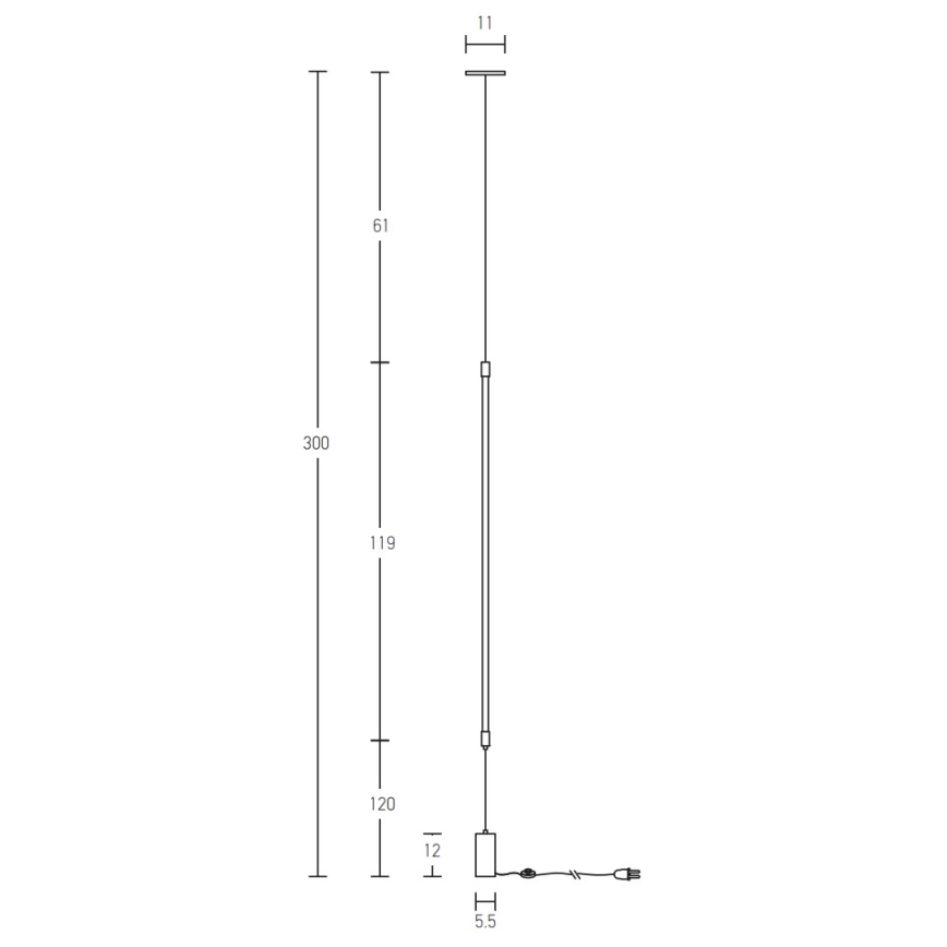 Zambelis 20184 - Lampa stojąca LED/22W/230V