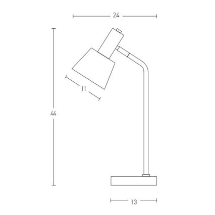 Zambelis 20220 - Lampa stołowa 1xE14/25W/230V szare