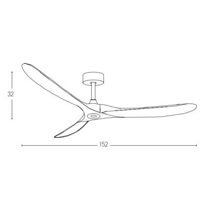 Zambelis 20259 - Wentylator sufitowy + pilot zdalnego sterowania