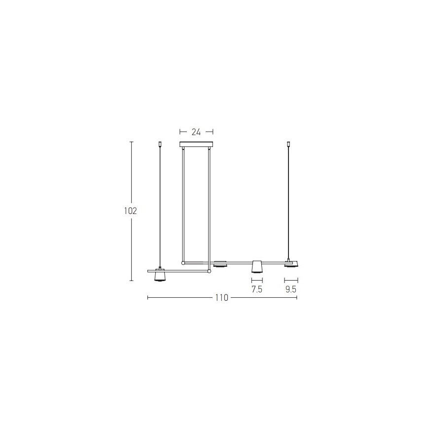 Zambelis 2035 - LED Żyrandol LED/28W/230V