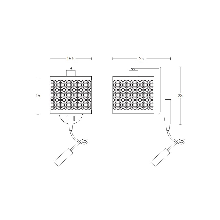 Zambelis 20355 - LED Kinkiet 1xE27/40W + LED/3W/230V rattan
