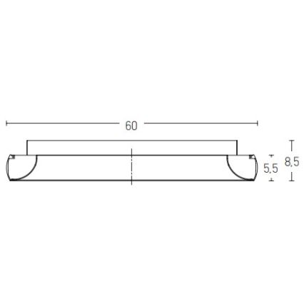 Zambelis 2048 - LED Plafon ściemnialny LED/50W/230V śr. 60 cm czarne