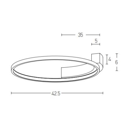 Zambelis 2074 - LED Kinkiet LED/25W/230V śr. 42,5 cm czarne