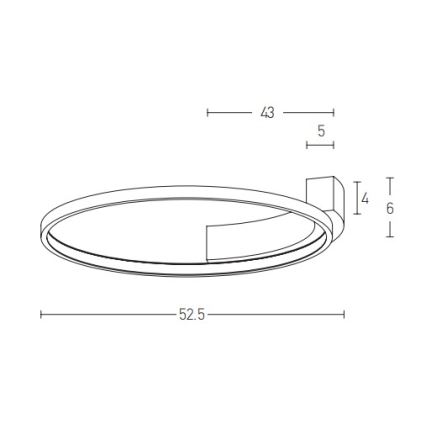 Zambelis 2076 - LED Kinkiet LED/31W/230V śr. 52,5 cm czarne