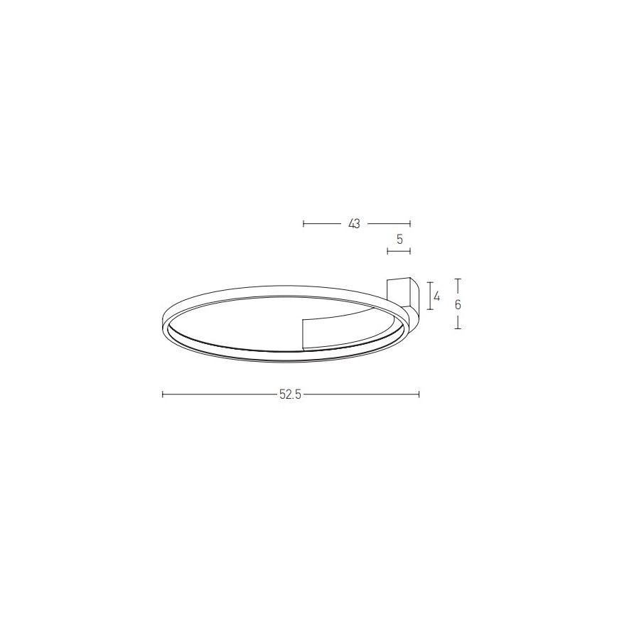 Zambelis 2076 - LED Kinkiet LED/31W/230V śr. 52,5 cm czarne