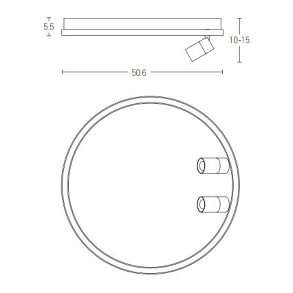 Zambelis 22014 - LED Plafon ściemnialny LED/71W/230V czarne