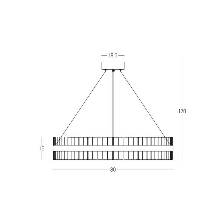 Zambelis 22040 - LED Żyrandol ściemnialny na lince LED/68W/230V złoty