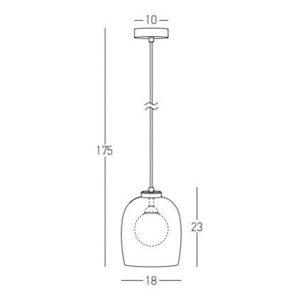 Zambelis 22051 - Żyrandol na lince 1xG9/5W/230V śr. 18 cm czarny