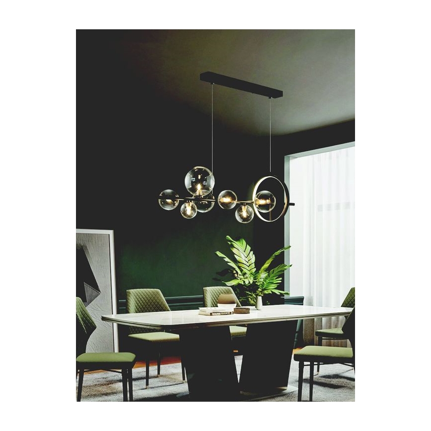 Zambelis 22063 - Regulowany żyrandol LED na linkach LED/14W + 7xG9/7W/230V
