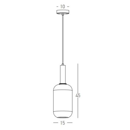 Zambelis 22070 - Żyrandol na lince 1xE27/40W/230V śr. 15 cm złoty