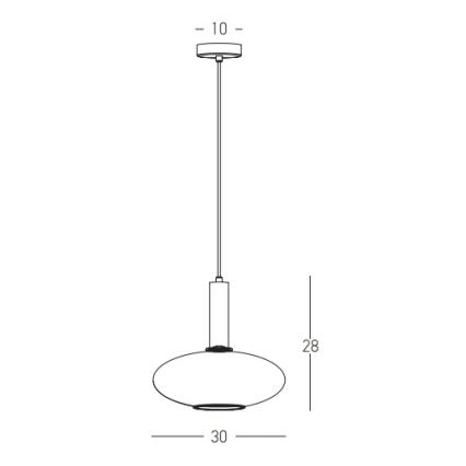 Zambelis 22072 - Żyrandol na lince 1xE27/40W/230V śr. 30 cm złoty