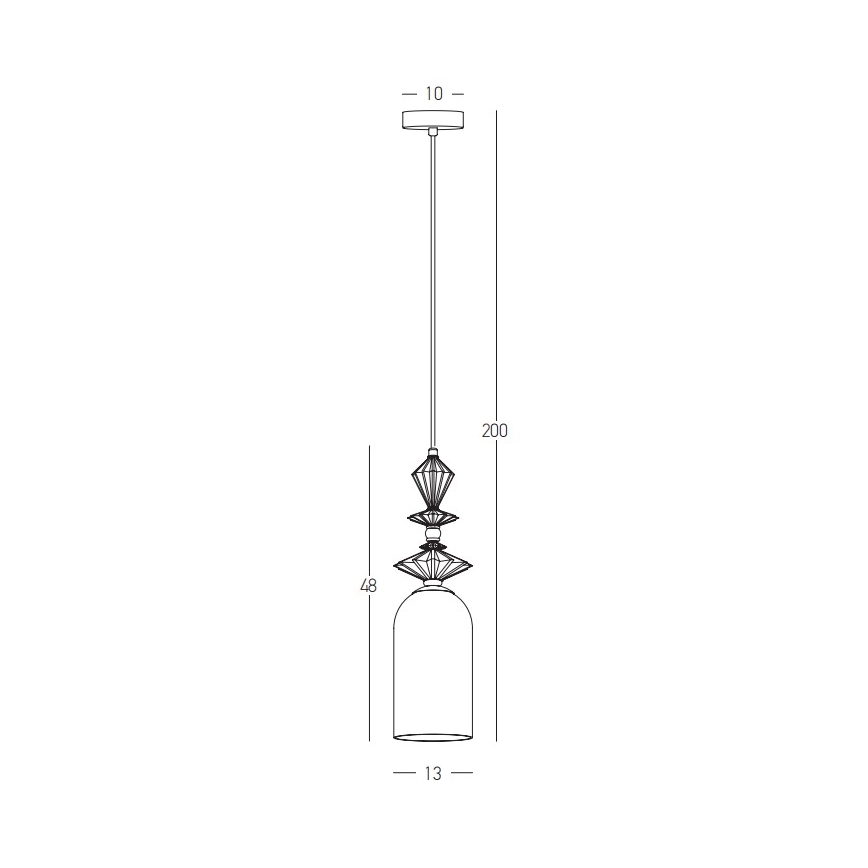 Zambelis 22078 - Żyrandol na lince 1xE27/40W/230V