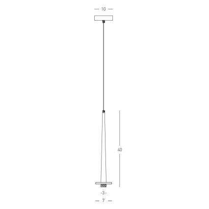 Zambelis 22110 - LED Żyrandol na lince LED/3W/230V CRI90 czarne