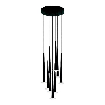 Zambelis 22113 - Regulowany żyrandol LED na linkach 9xLED/3W/230V CRI90 czarny