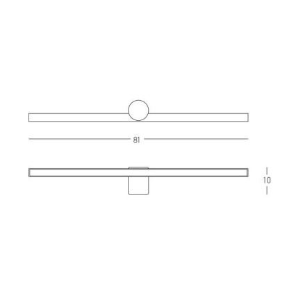 Zambelis 22125 - Oświetlenie LED do łazienkowego lustra LED/17W/230V 81 cm IP54
