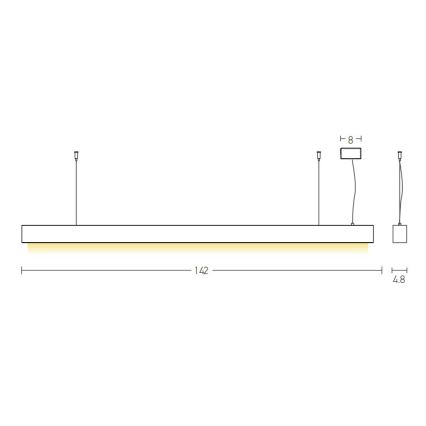 Zambelis 22210 - LED Żyrandol na lince LED/45W/230V