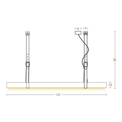 Zambelis 22211 - LED Żyrandol na lince LED/45W/230V