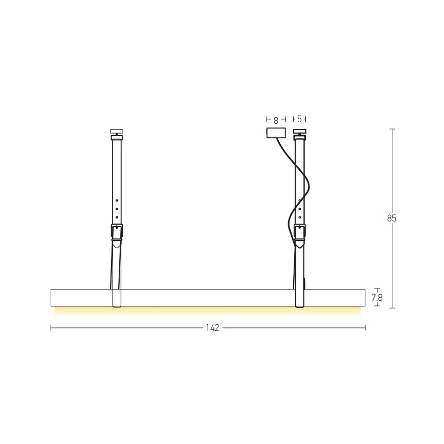 Zambelis 22211 - LED Żyrandol na lince LED/45W/230V