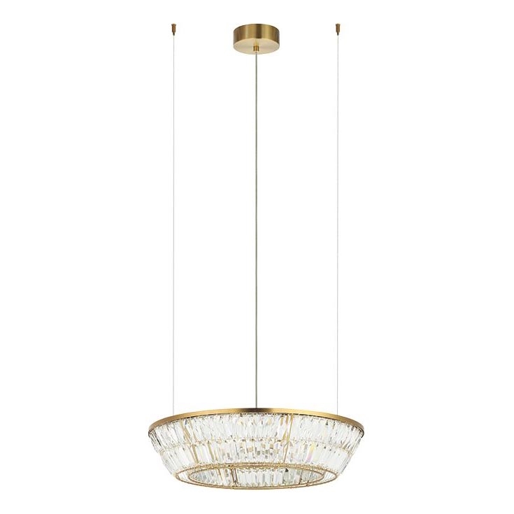 Zambelis 23046 - LED Ściemnialna kryształ żyrandol na lince LED/38W/230V CRI 90 3000K śr. 60 cm mosiądz