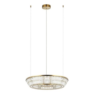 Zambelis 23048 - LED Ściemnialna kryształ żyrandol na lince LED/55W/230V CRI 90 3000K śr. 80 cm mosiądz