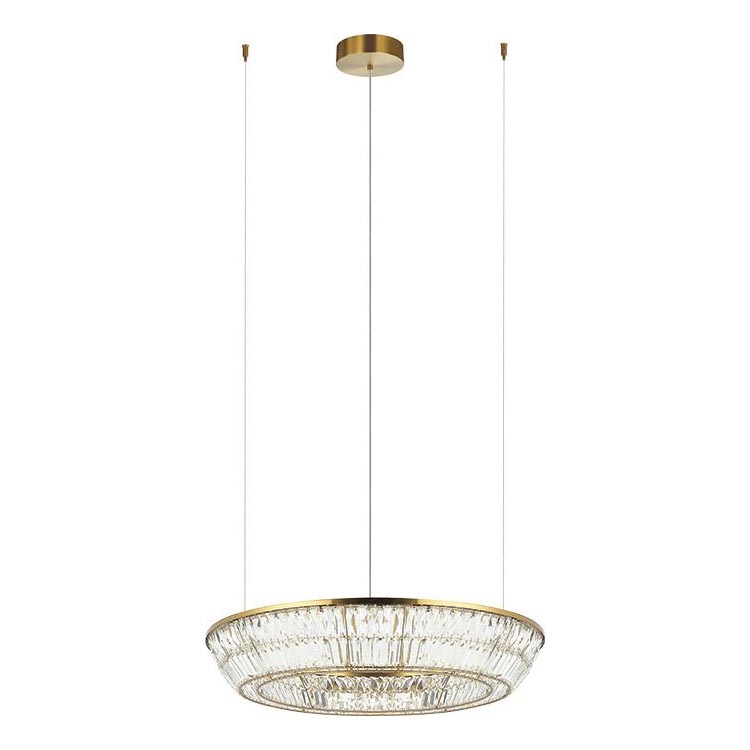 Zambelis 23048 - LED Ściemnialna kryształ żyrandol na lince LED/55W/230V CRI 90 3000K śr. 80 cm mosiądz